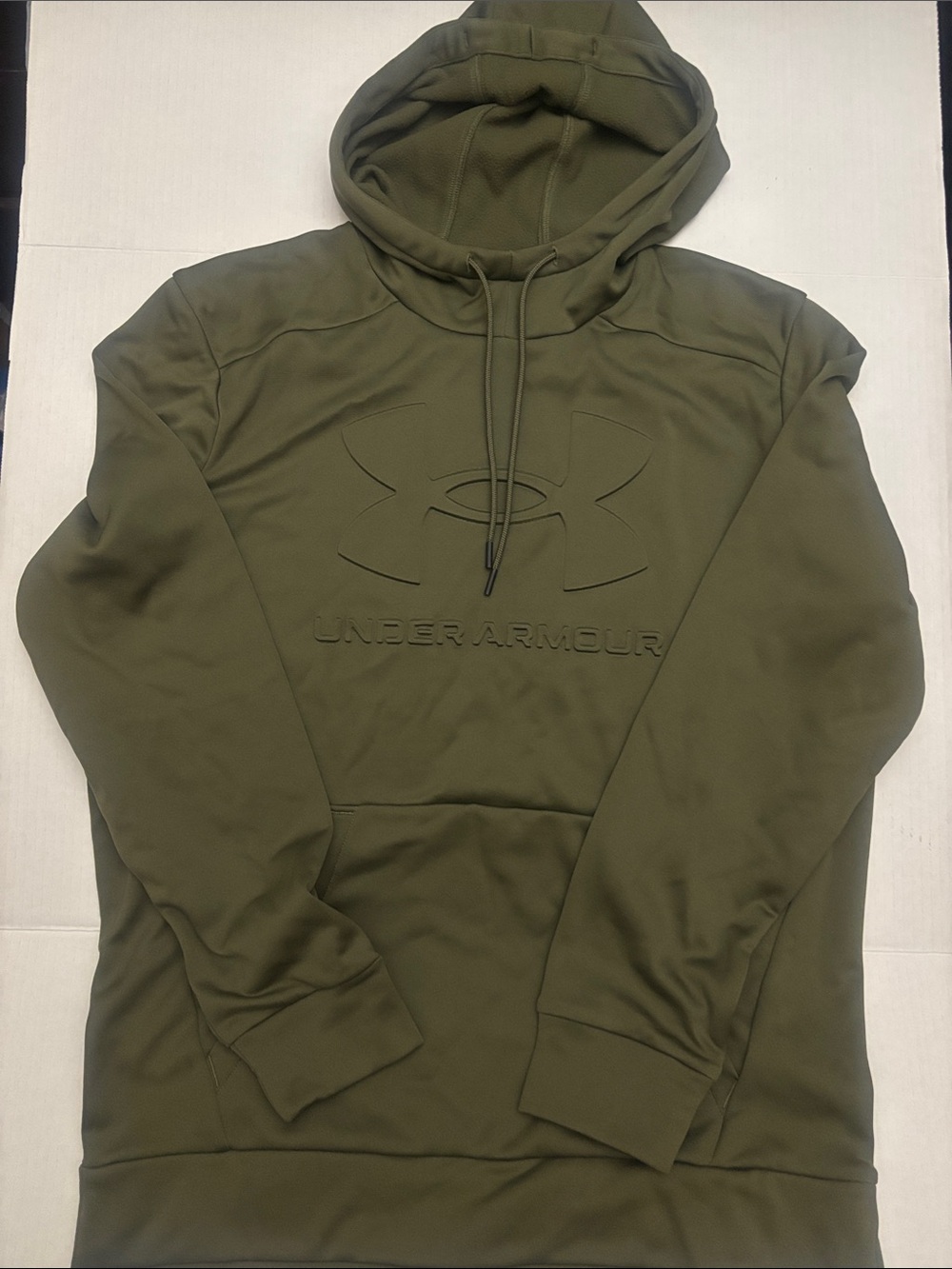 Under Armour Men's Olive Hoodie with Tonal Logo